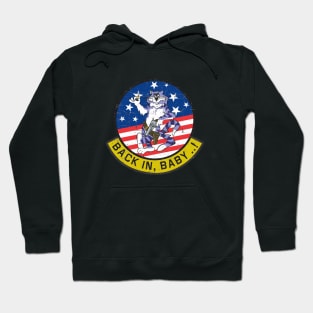 Grumman F-14 Tomcat - Back In, Baby...! - Grunge Style Hoodie